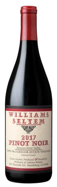 Williams Selyem Pinot Noir Estate Vineyard 2017